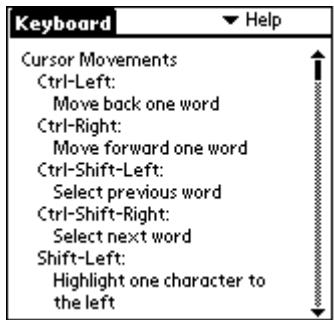 PALM ULTRA THIN KEYBOARD - Affichage des raccourcis clavier - 2