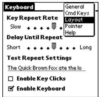 PALM ULTRA THIN KEYBOARD - Alteracao das configurações de layout - 1