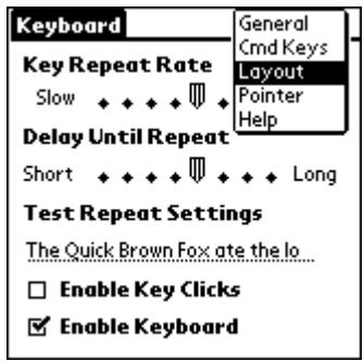 PALM ULTRA THIN KEYBOARD - Modifica delle impostazioni di layout - 1