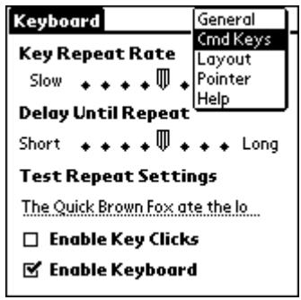PALM ULTRA THIN KEYBOARD - Assigning applications to command key combinations - 1