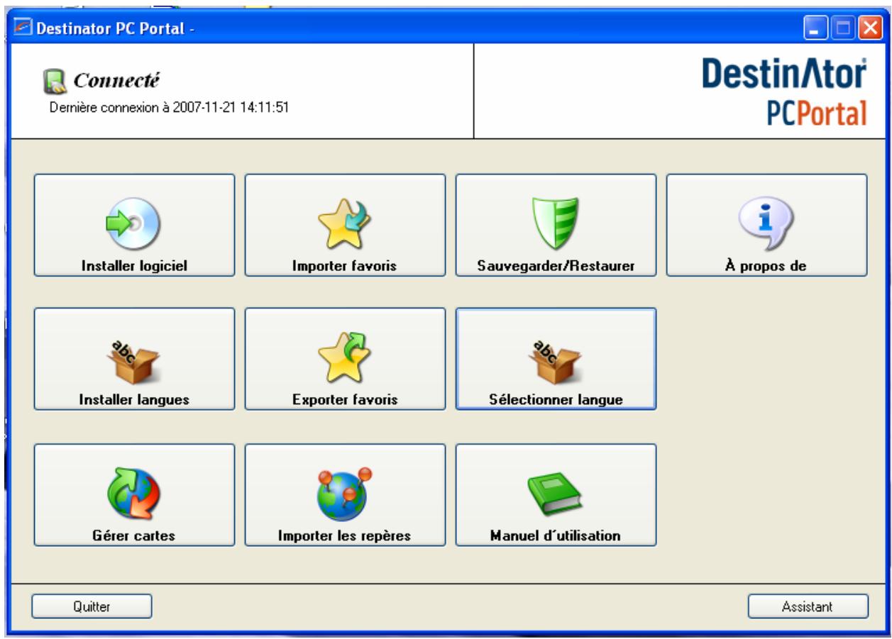 DANEW GS-260 - Écran principal de Destinator PC Portal - 1
