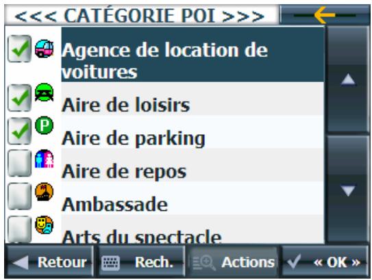 DANEW GS-260 - Afficher ou masquer l'icône sur la carte - 1