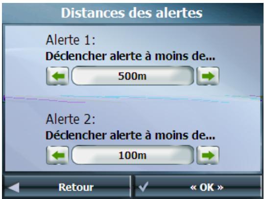 DANEW GS-260 - Configuration d'alerte pour un groupe de favoris - 2