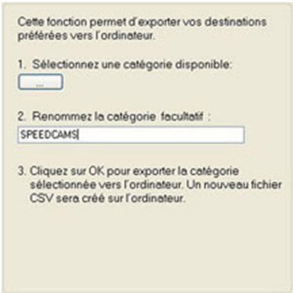 DANEW GS-260 - Exportation d'emplacements favoris - 1
