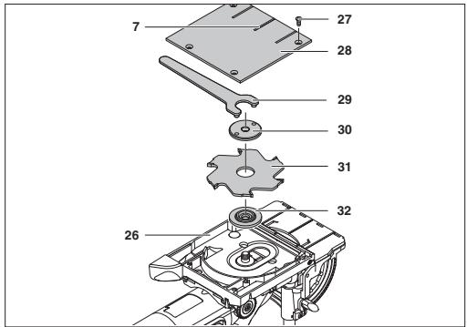 KRESS 800 FDF - Replacing the Routing Blade - 1