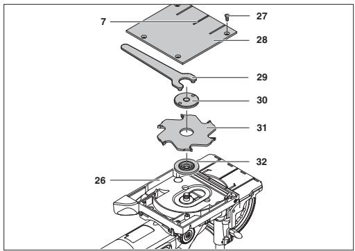 KRESS 800 FDF - Sostituzione del disco fresa - 1