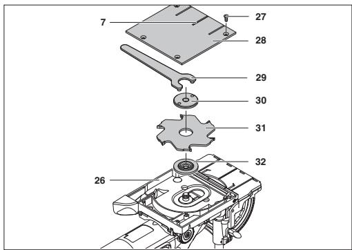 KRESS 800 FDF - Substituir o disco de fresagem - 1