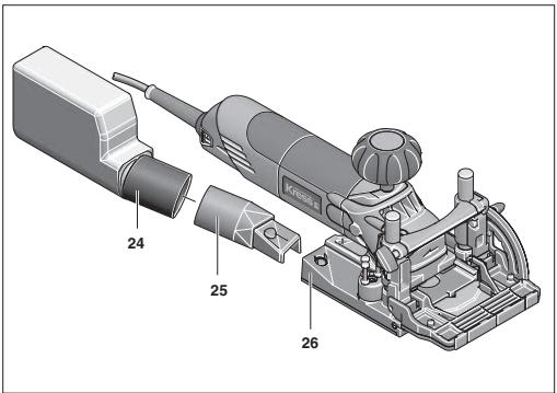 KRESS 800 FDF - Adapter voor stofzuigeraansluiting - 1