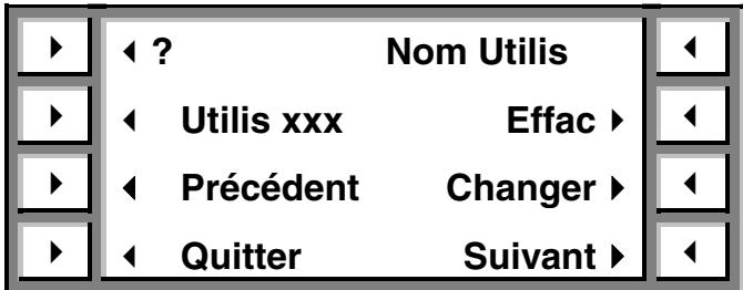ADT FOCUS 200 PLUS - Menu de Sélection de l'Utilisateur - 1