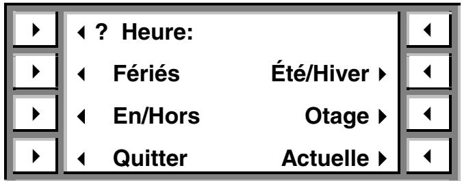ADT FOCUS 200 PLUS - Menu de Sélection d'Horaire - 1