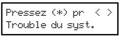 ADT FOCUS 32 - Pour visualiser le type de problème avec le clavier ACL : - 1