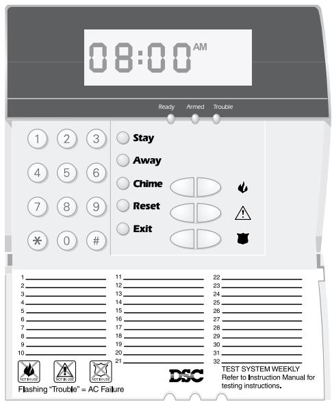 ADT PC 1555 - Témoins lumineux (tous les types de claviers) - 2