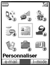 NEC N341I - Menu principal - 1