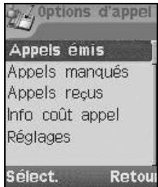 NEC N342I - Info couit appel - 1