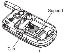 NEC N342I - Installer une carte SIM - 3