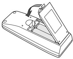 NEC VT45 - Installation des piles de la télécommande - 3