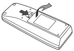 NEC VT45 - Installation des piles de la télécommande - 1