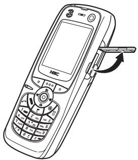 NEC E228 - Mise en place/retrait de la carte mémoire - 1