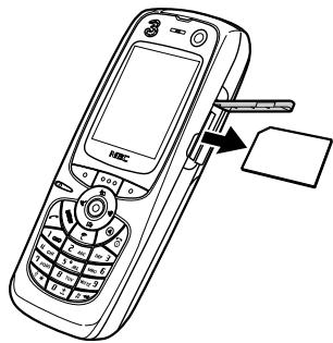 NEC E228 - Mise en place/retrait de la carte mémoire - 3