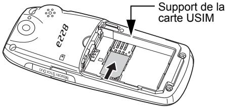 NEC E228 - Insérer une carte USIM - 2