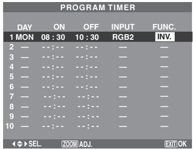 NEC 50XM6 - PROGRAM TIMER - 1
