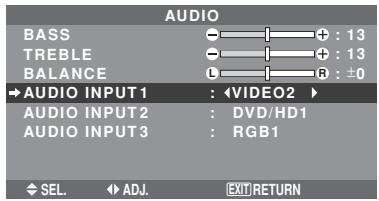 NEC 50XM6 - Setting the allocation of the audio connectors - 1