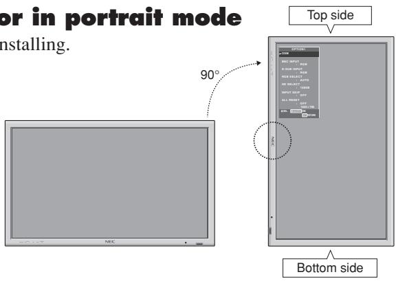 NEC 50XM6 - Using the wired remote control mode - 2