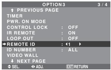 NEC 50XM6 - REMOTE ID setting - 1