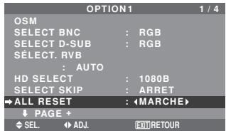 NEC 50XM6 - Restauration des valeurs par défaut - 1