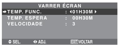 NEC 60XM5 - Definir o tempo para VARRER ÉCRAN - 1