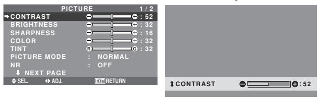 NEC 60XM5 - Adjusting the picture - 1