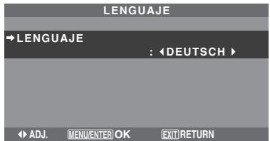 NEC 60XM5 - Ajuste del idioma de los manos - 1