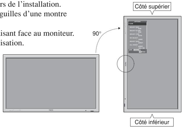 NEC 60XM5 - Utilisation du mode télécommande à cable - 2
