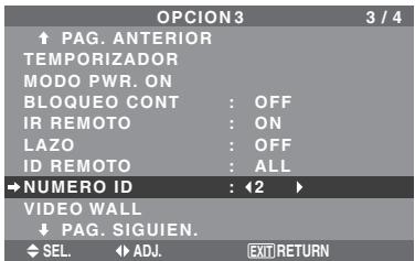 NEC 60XM5 - Ajuste del número de identificacion - 1