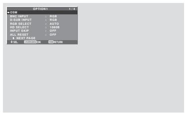 NEC 60XM5 - OSM ANGLE settings - 1