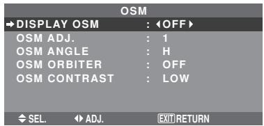 NEC 60XM5 - Setting the on-screen menu - 1