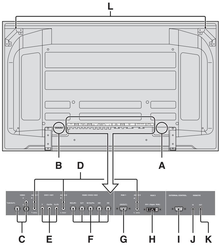 NEC 60XM5 - Vue arrêté / Raccordements - 1