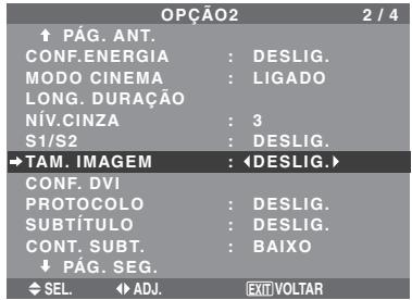 NEC 60XM5 - Definir o tamanho da imagem para sinais de entrada RGB - 1