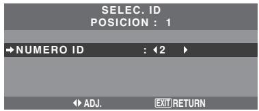 NEC 60XM5 - Cuando se haya ajustado el NUMERO ID - 1