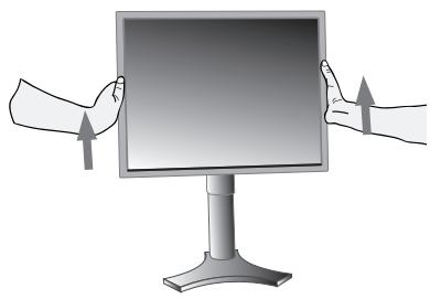 NEC LCD2190UXI - Élévation et descente de l'écran du moniteur - 1