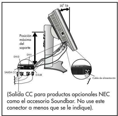 NEC LCD2190UXI - Para conectar el monitor MultiSync® LCD a su sistemas, siga estas instrucciones: - 4