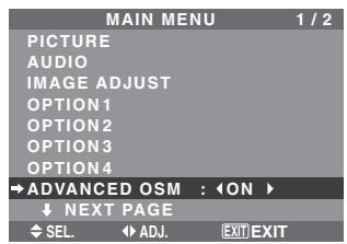 NEC PX-42XM5A - Setting the menu mode - 2