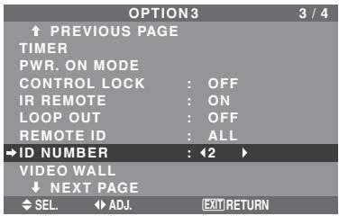 NEC PX-42XM5A - ID number setting - 1