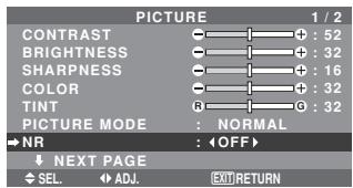 NEC PX-42XM5A - Reducing noise in the picture - 1