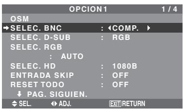 NEC PX-42XM5A - Ajuste de los conectores BNC - 1