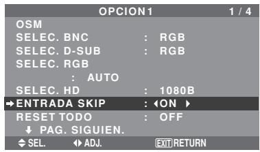 NEC PX-42XM5A - Ajuste de ENTRADA SKIP - 1