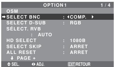 NEC PX-60XM5A - Réglage des connecteurs BNC - 1
