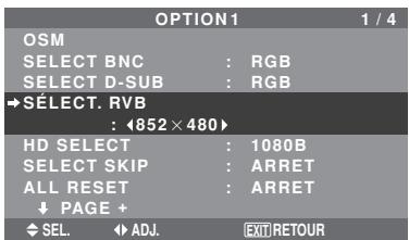 NEC PX-60XM5A - Réglage d'une image d'ordinateur vers l'écran de sélection de RGB correct - 1