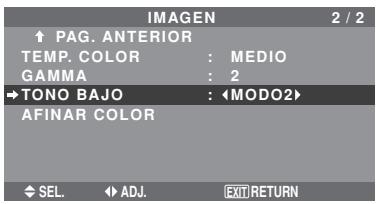 NEC PX-60XM5A - Ajustes de tono bajo - 1