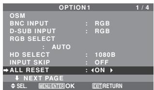 NEC PX-60XM5A - Resetting to the default values - 1